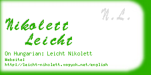 nikolett leicht business card